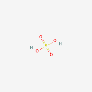 Skeletal structure of Sulfuric Acid 98% (Reagent Grade) (CAS 7664-93-9)